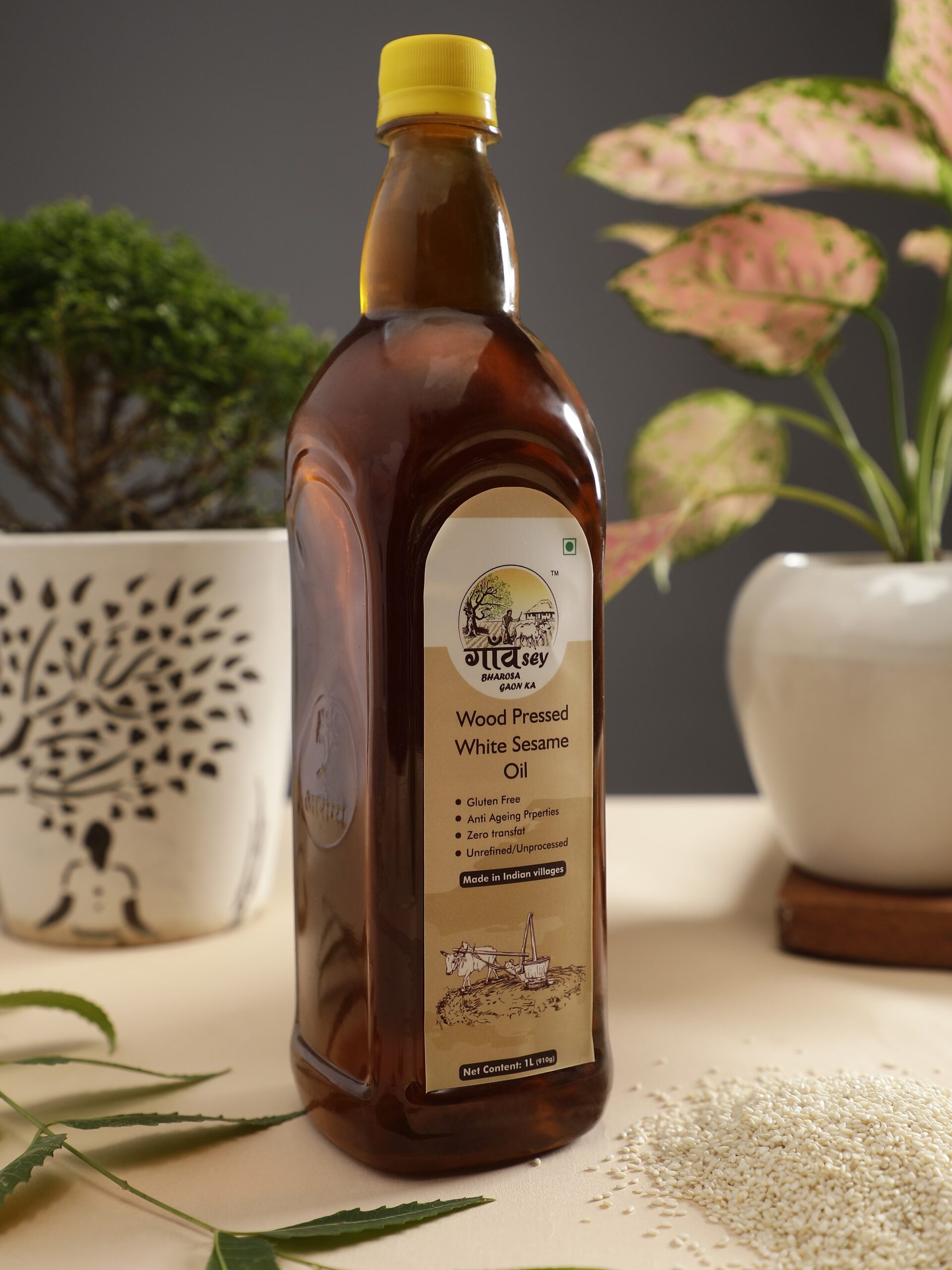 Wood-Pressed White Sesame Oil in Stock for Sale